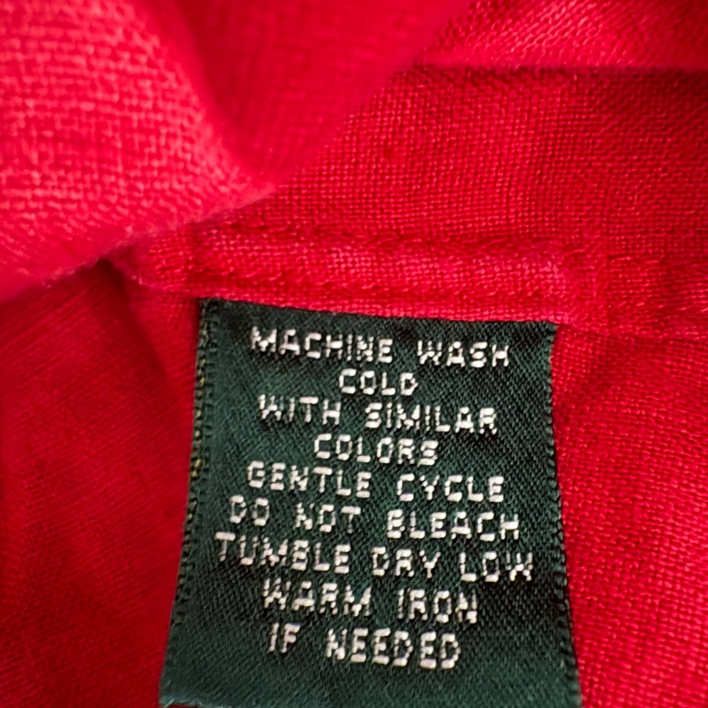 Ralph Lauren Vibrant Red 100% Linen Shirt - Picture 2 of 3